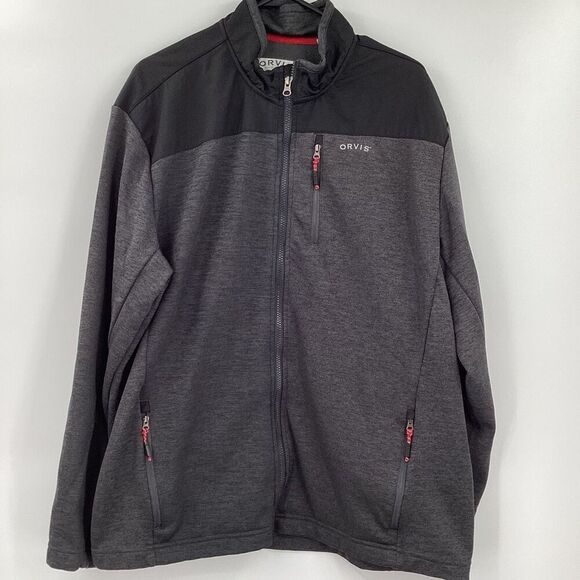Men’s Orvis Full Zip Jacket - XL - Gray - Picture 2 of 7